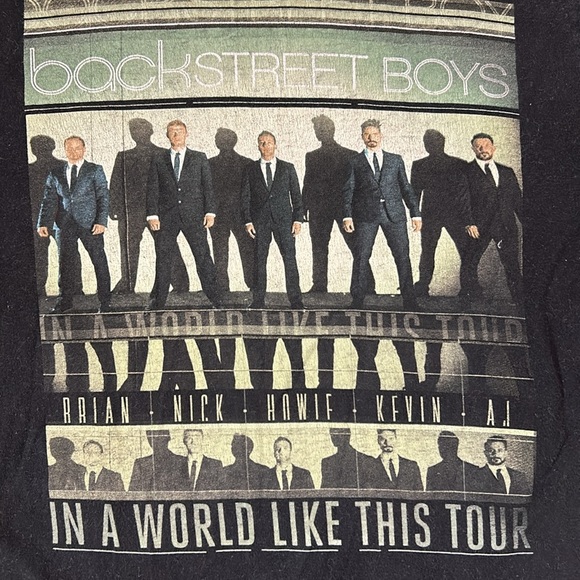 BACKSTREET BOYS M 2014 black concert T-shirt in GUC - Picture 2 of 6